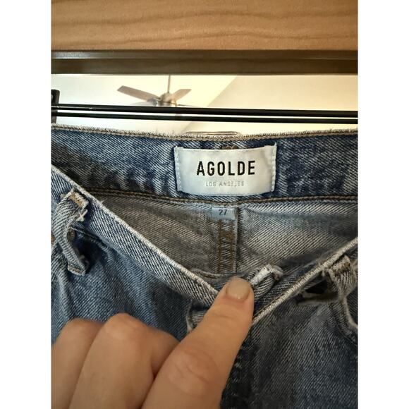 AGOLDE 90s Pinch Waist Distressed High Rise Jeans Size 27 - Picture 2 of 5